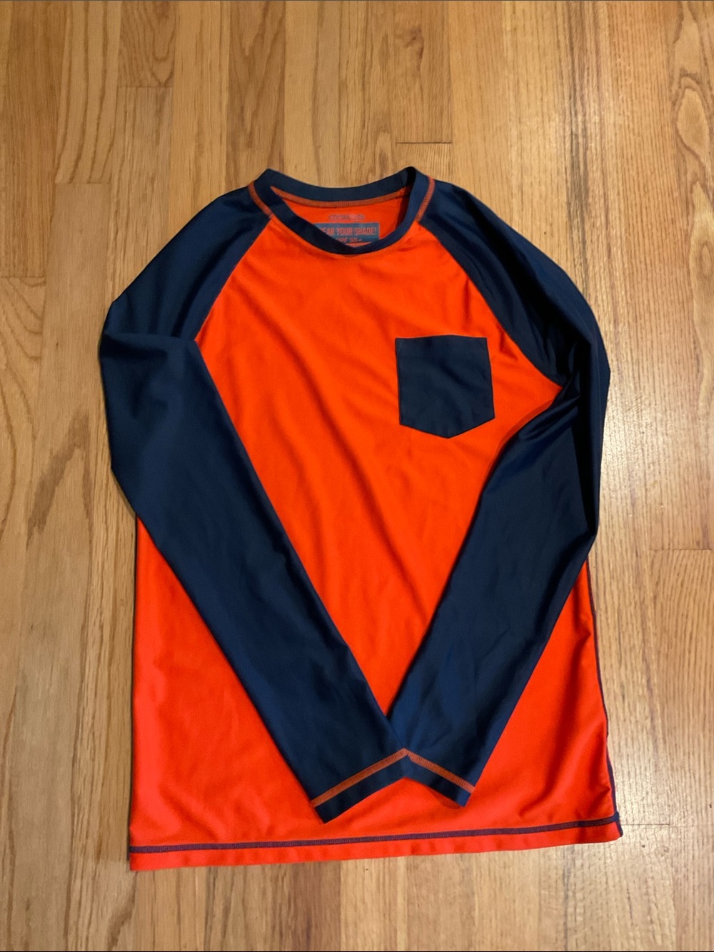 J.Crew Crewcuts -  Rashguard - Boys’ -  Orange/Navy - Size XL-Swimwear